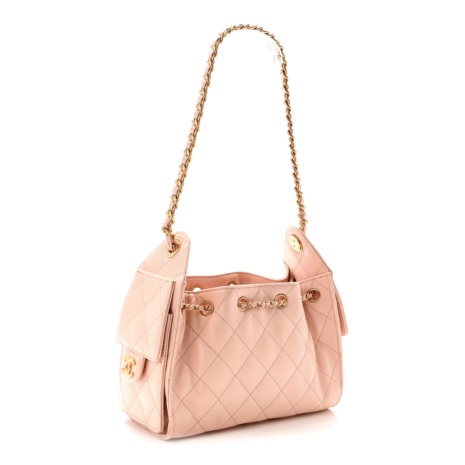 Chanel Caviar Quilted Mini Chanel 25 Handbag Light Pink 3 of 10
