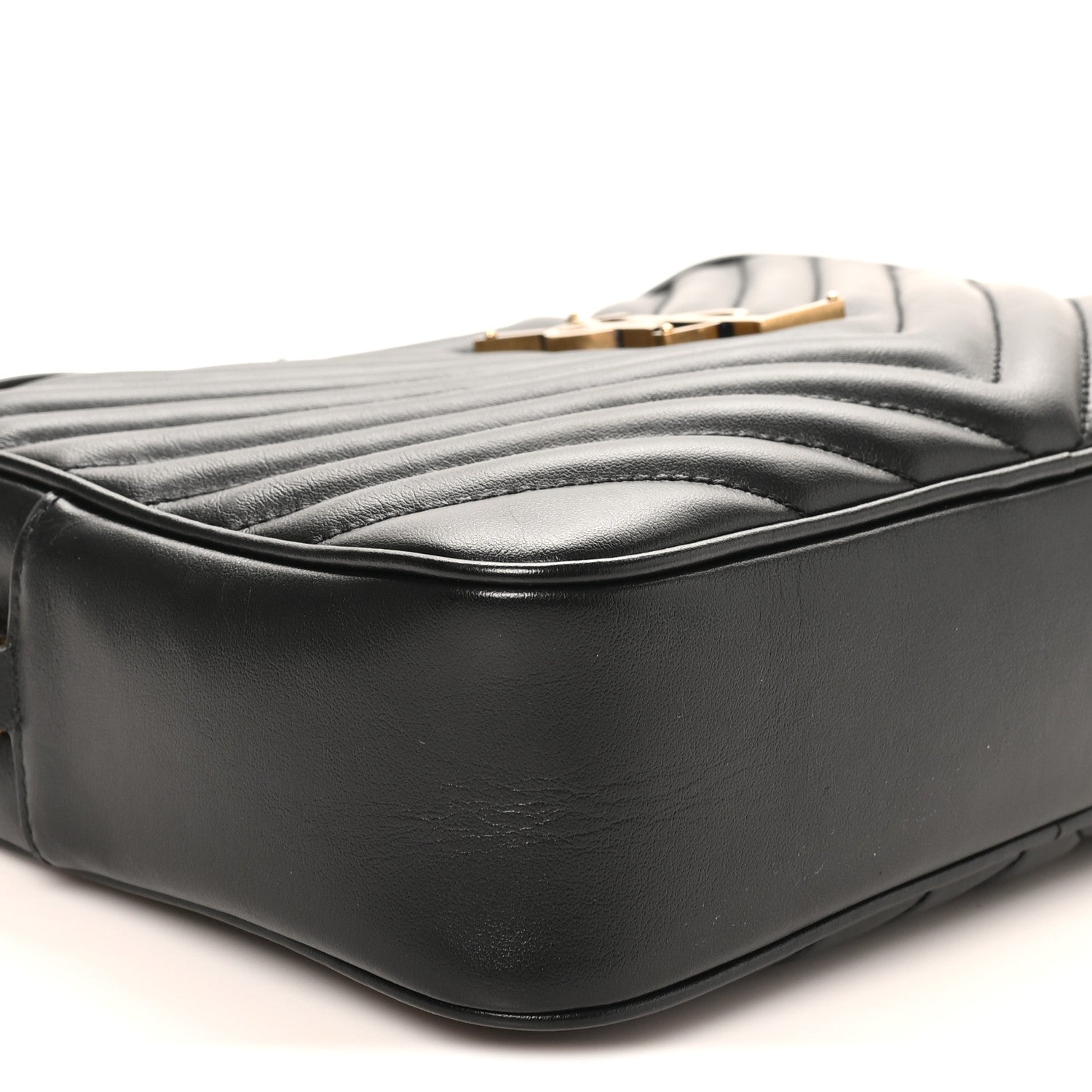 Saint Laurent Calfskin Matelasse Monogram Lou Camera Bag Black 9 of 11