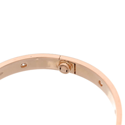 Cartier 18K Pink Gold 10 Diamond LOVE Bracelet 17 3 of 5