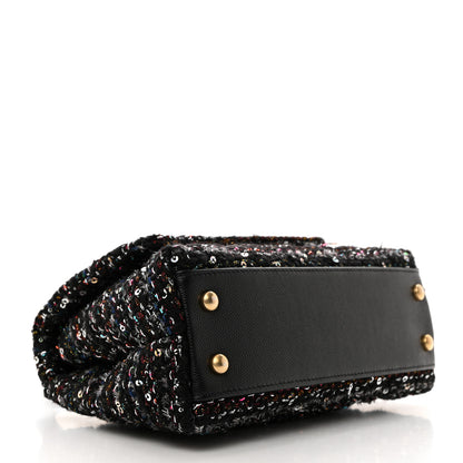 Chanel Tweed Sequin Mini Coco Handle Flap Black 4 of 10