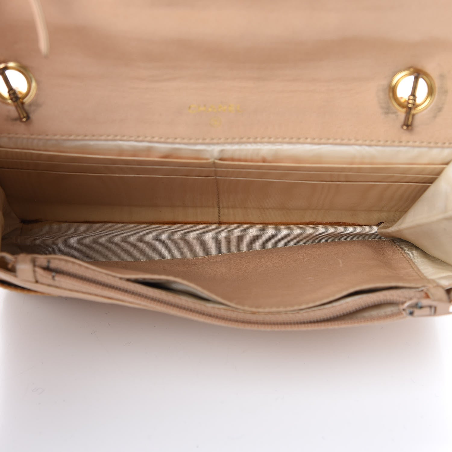 Chanel Caviar Timeless CC Wallet on Chain WOC Beige 5 of 24
