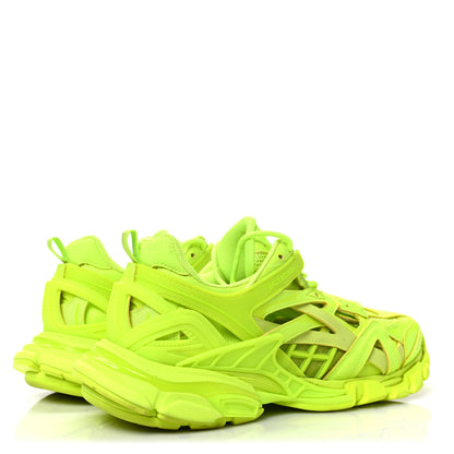 Balenciaga Rubber Mesh Monocolor Mens Track.2 Open Sneakers 43 Fluo Yellow 4 of 6