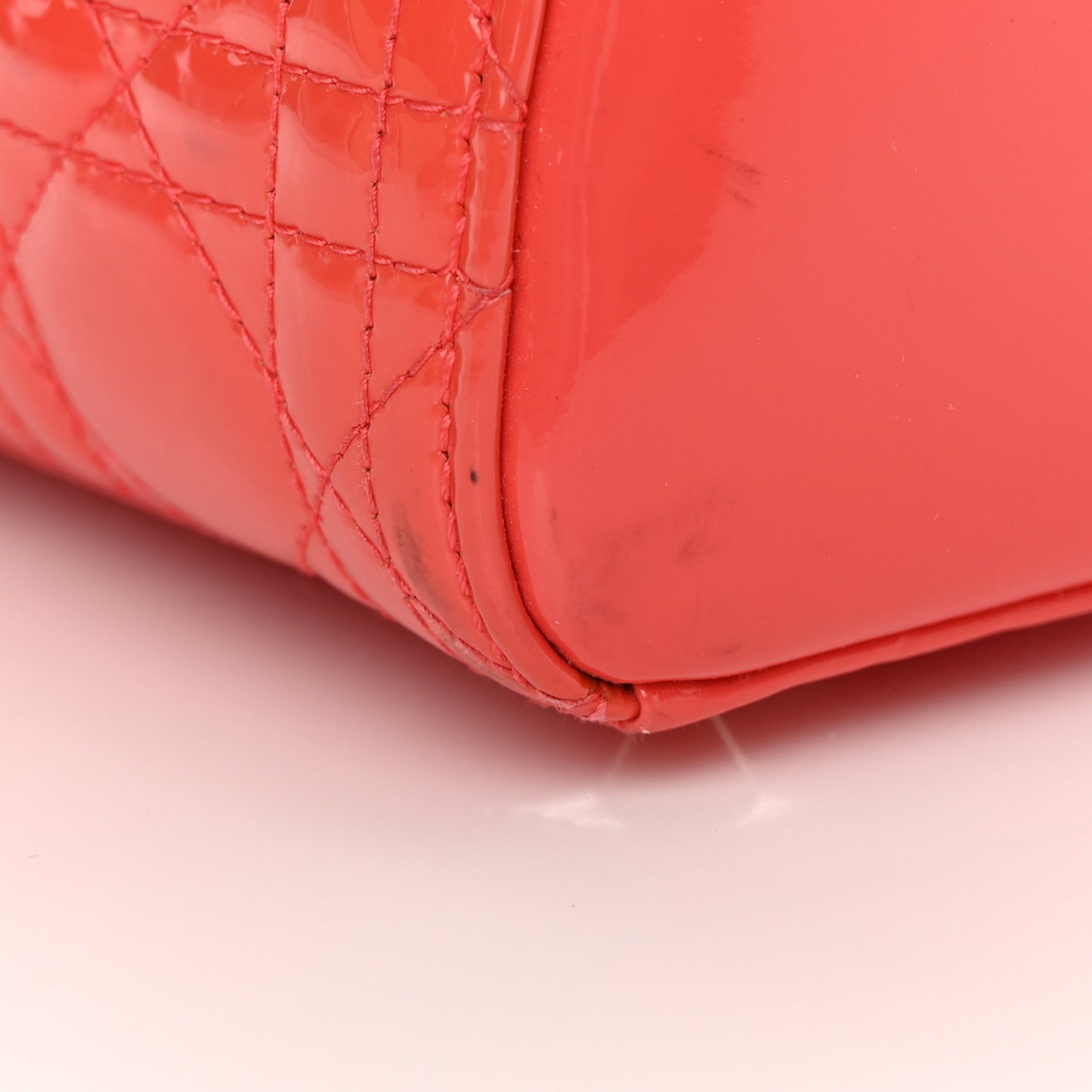 Patent Cannage Medium Lady Dior Fuchsia