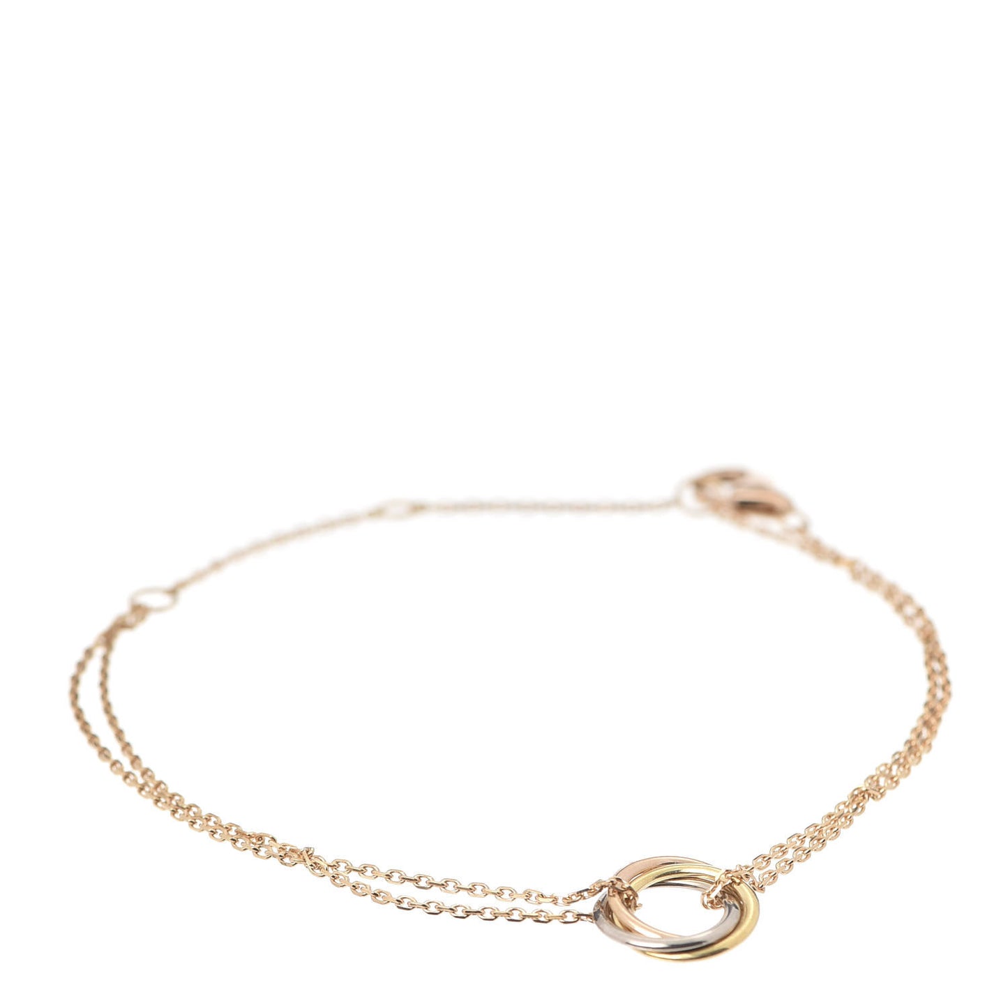 18K Pink Yellow White Gold Trinity Bracelet