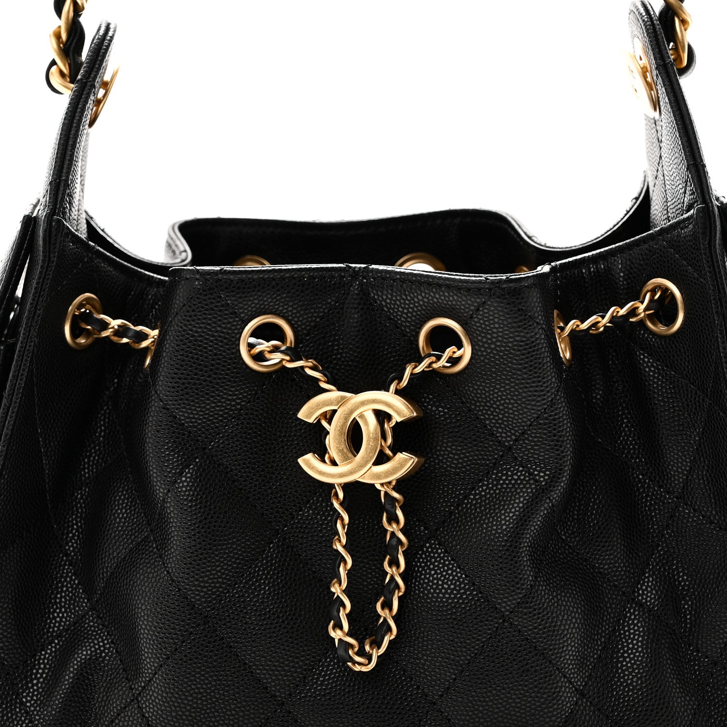 Chanel Caviar Quilted Mini Chanel 25 Handbag Black 8 of 10