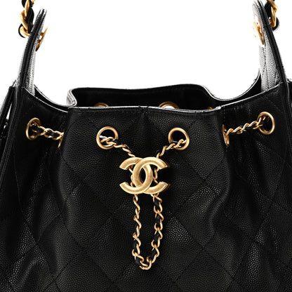 Chanel Caviar Quilted Mini Chanel 25 Handbag Black 8 of 10