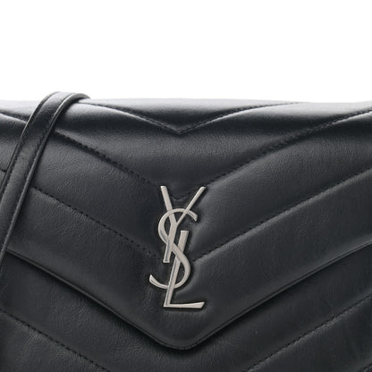 Saint Laurent Calfskin Y Quilted Monogram Toy Loulou Crossbody Bag Black 11 of 12
