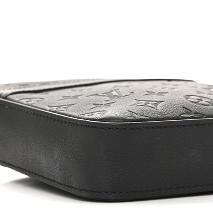 Louis Vuitton Calfskin Monogram Shadow Trio Messenger Black 8 of 14