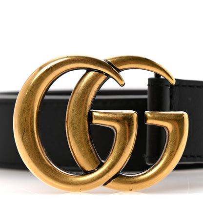 Gucci Calfskin Double G 30mm Belt 80 32 Black 6 of 7