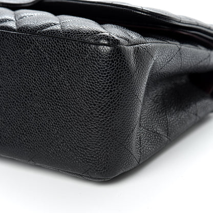 Chanel Caviar Quilted Jumbo Double Flap Black 10 of 11