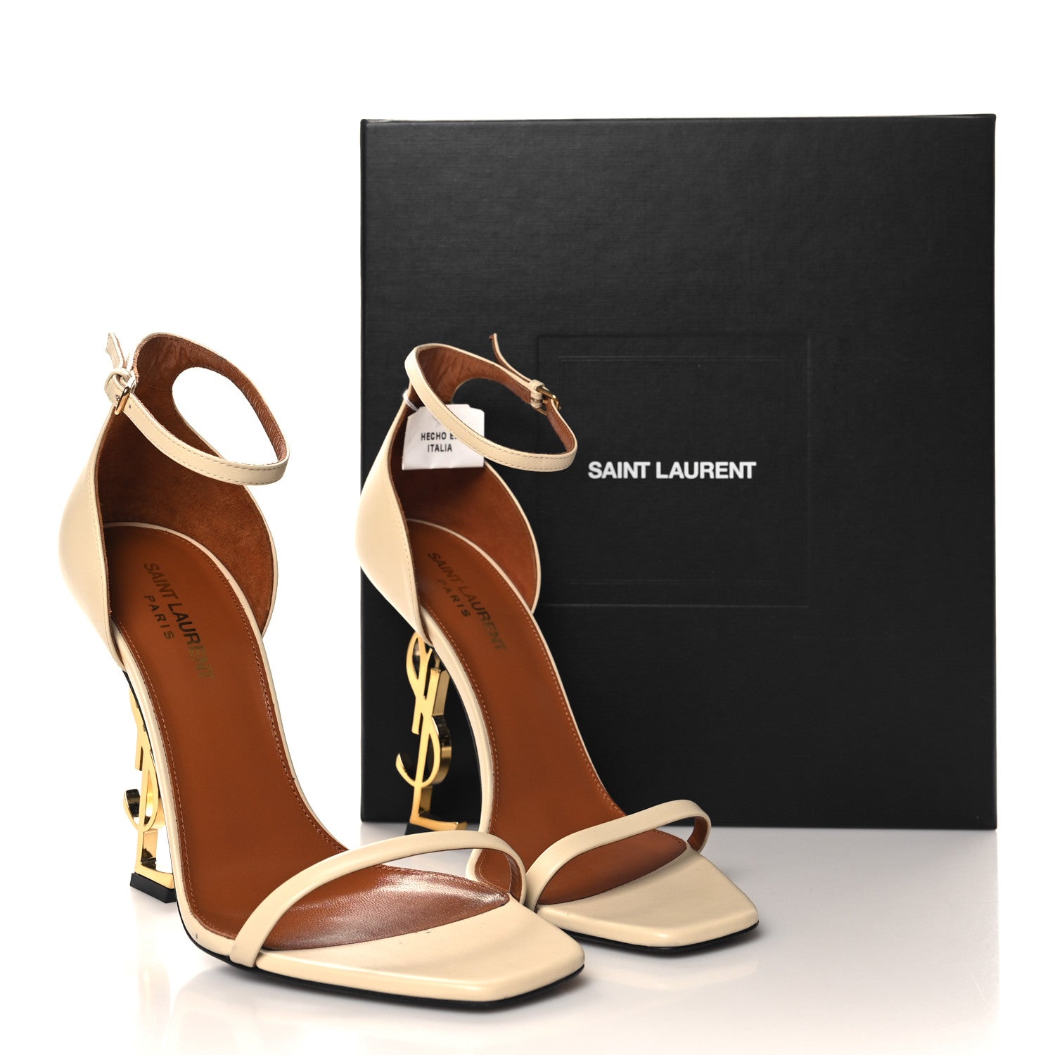 Saint Laurent Calfskin 110 Opyum Sandals 39.5 Real Beige 10 of 10
