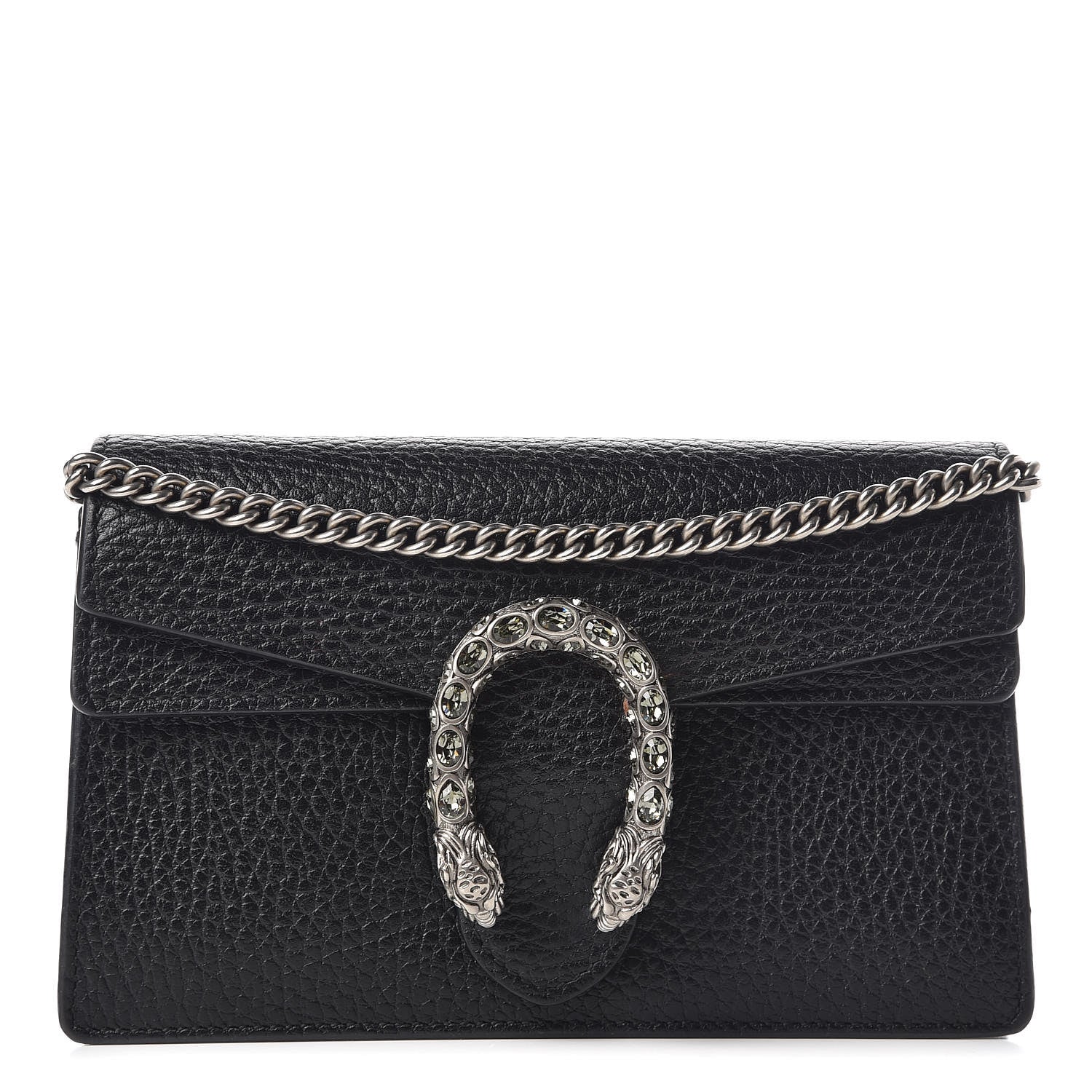 Gucci Calfskin Super Mini Dionysus Shoulder Bag Black 1 of 8