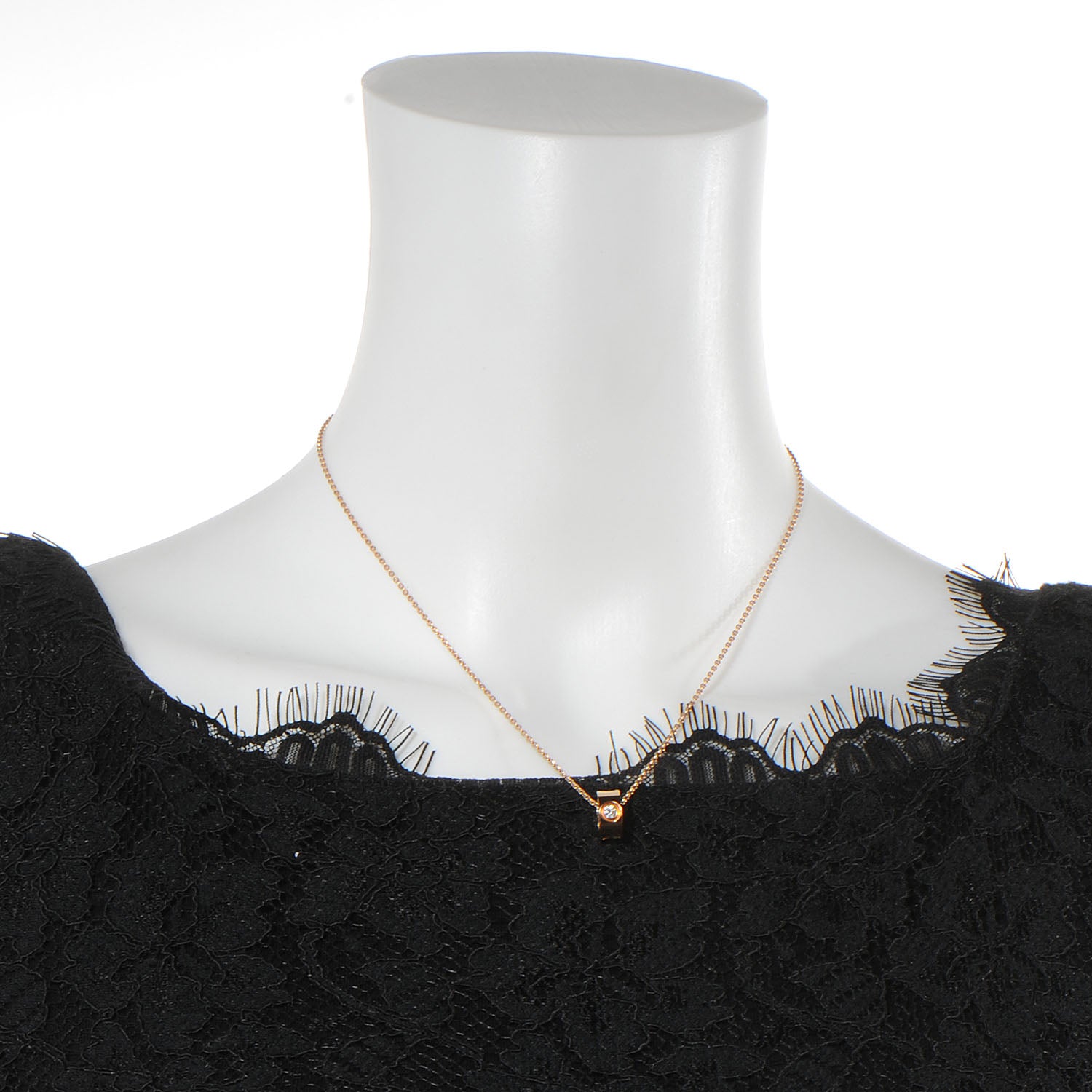 Louis Vuitton Empreinte Diamond Pendant Necklace Pink Gold 2 of 5
