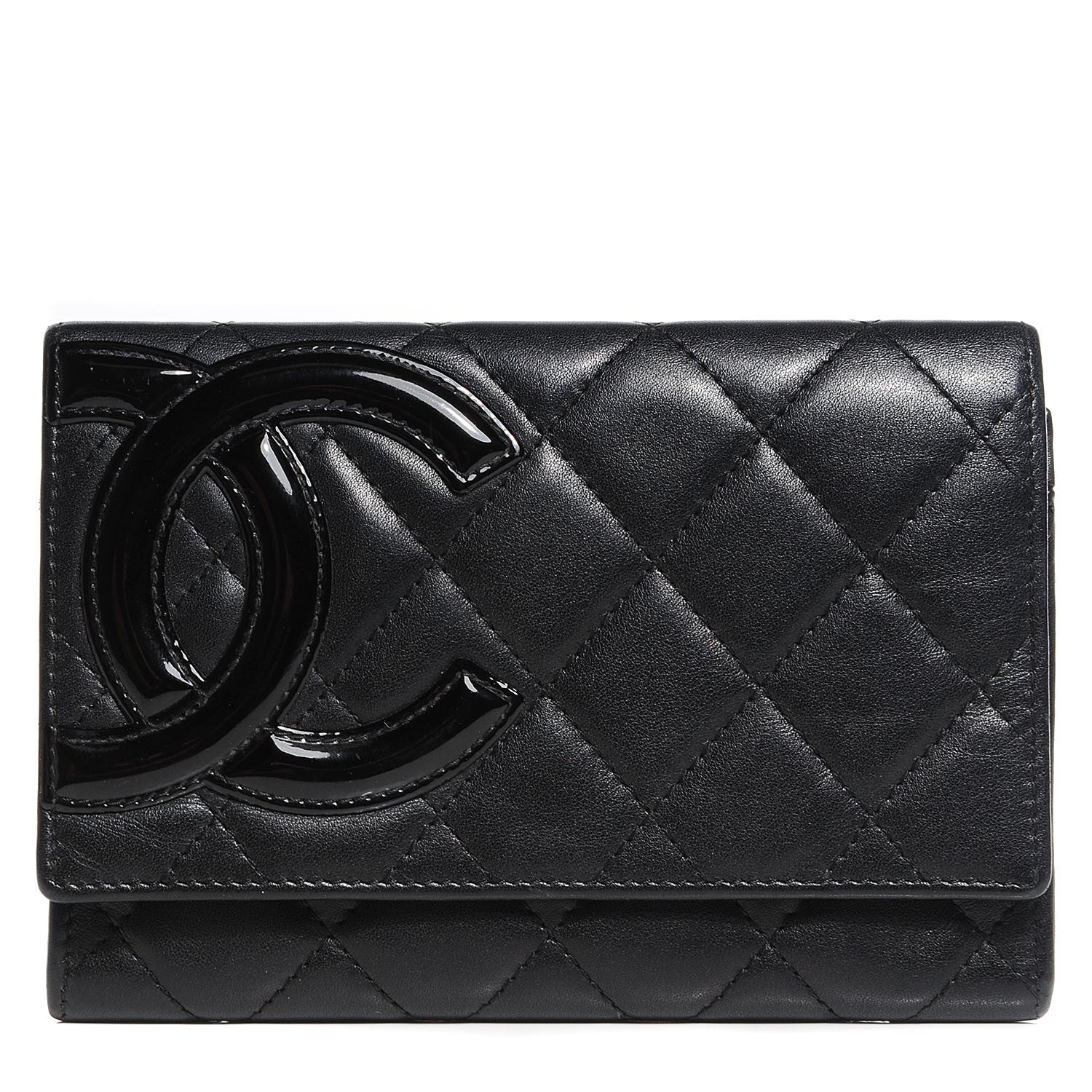 Chanel Calfskin Quilted Cambon Flap Wallet Black 1 of 7