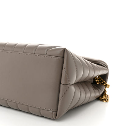 Saint Laurent Calfskin Y Quilted Monogram Medium Loulou Chain Satchel Dark Beige 10 of 11
