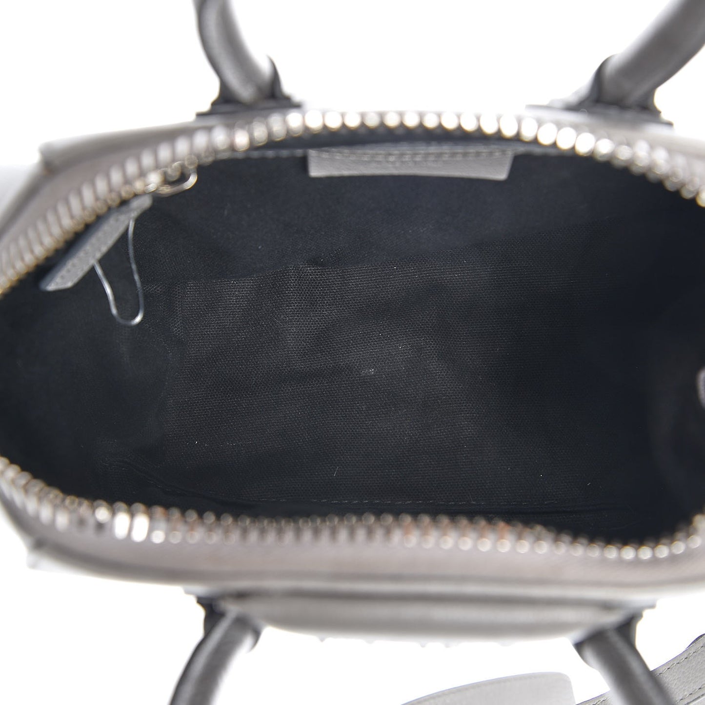 Sugar Goatskin Mini Antigona Pearl Grey