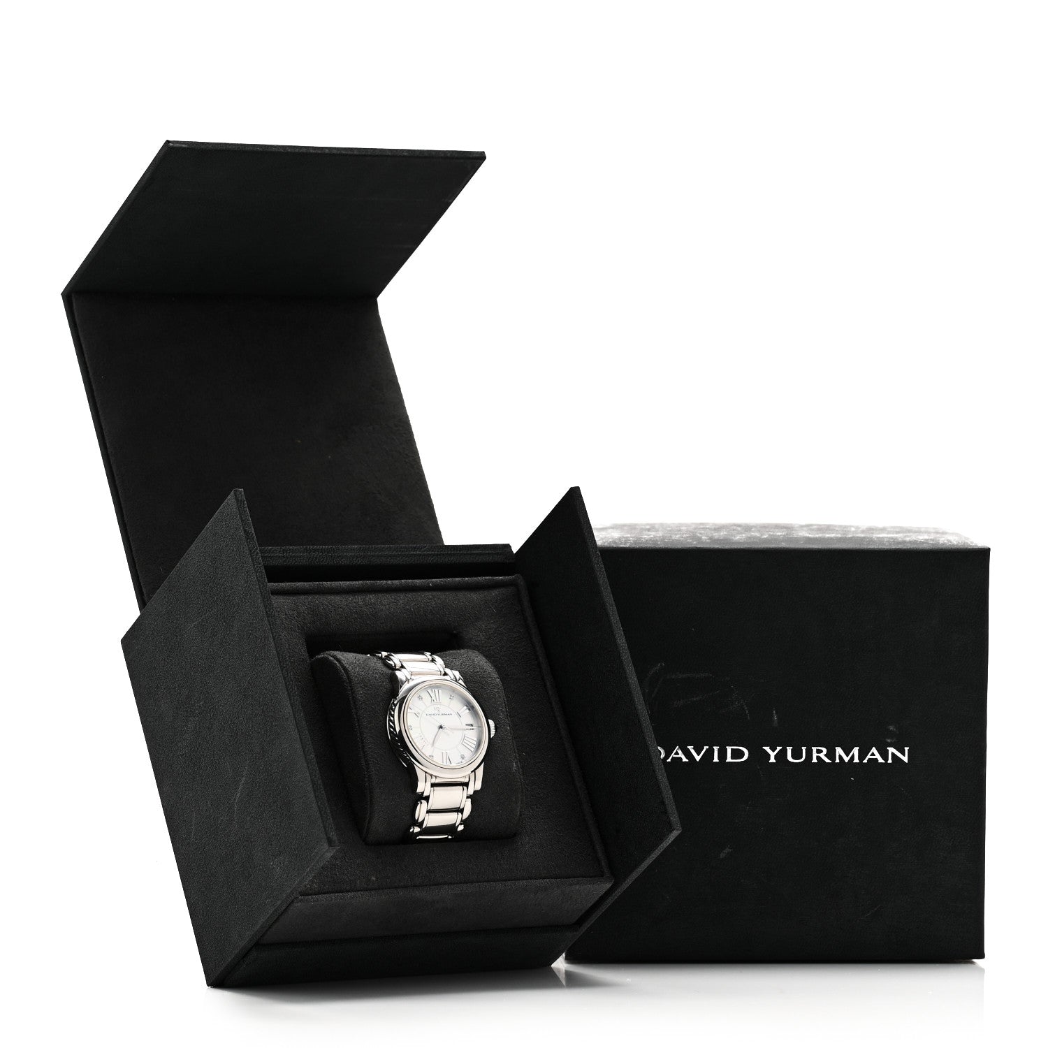 David Yurman Stainless Steel Diamond Mother of Pearl 38mm Classic Quartz Watch 5 of 5