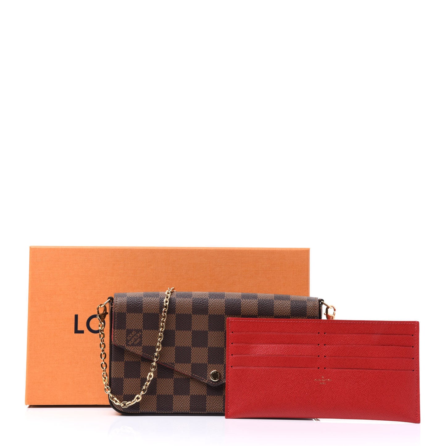 Damier Ebene Pochette Felicie Chain Wallet