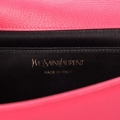 Saint Laurent Calfskin Large Belle De Jour Clutch Lipstick Fuchsia 6 of 9