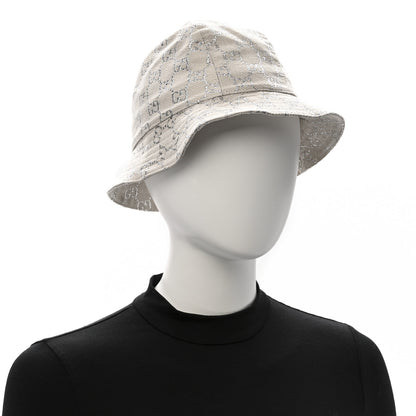Gucci Canvas Lame GG Monogram Bucket Hat S Silver 2 of 9