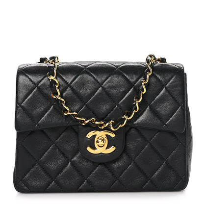 Chanel Lambskin Quilted Mini Square Flap Black 1 of 10