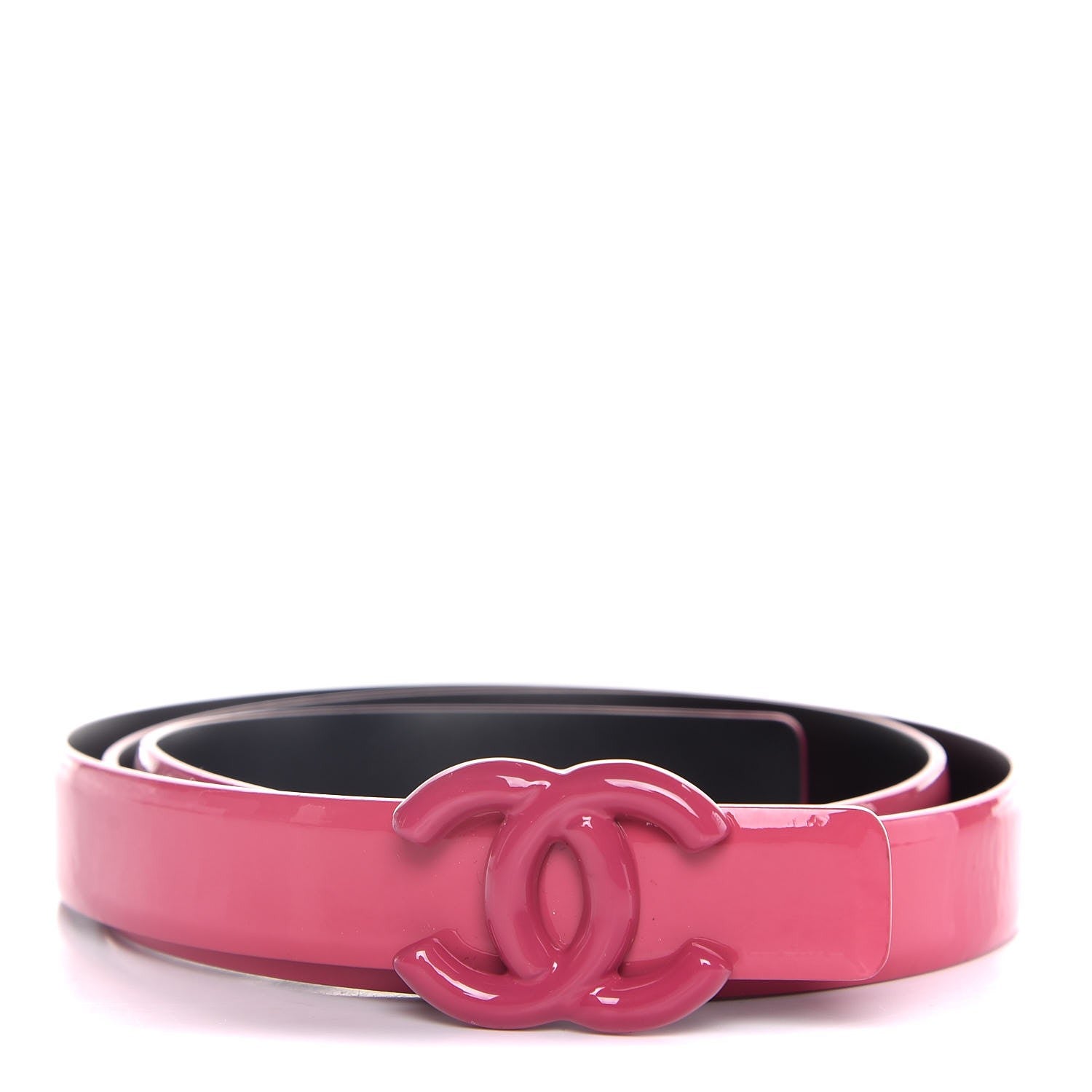 Chanel Patent CC Logo Skinny Belt 85 34 Pink 1 of 8
