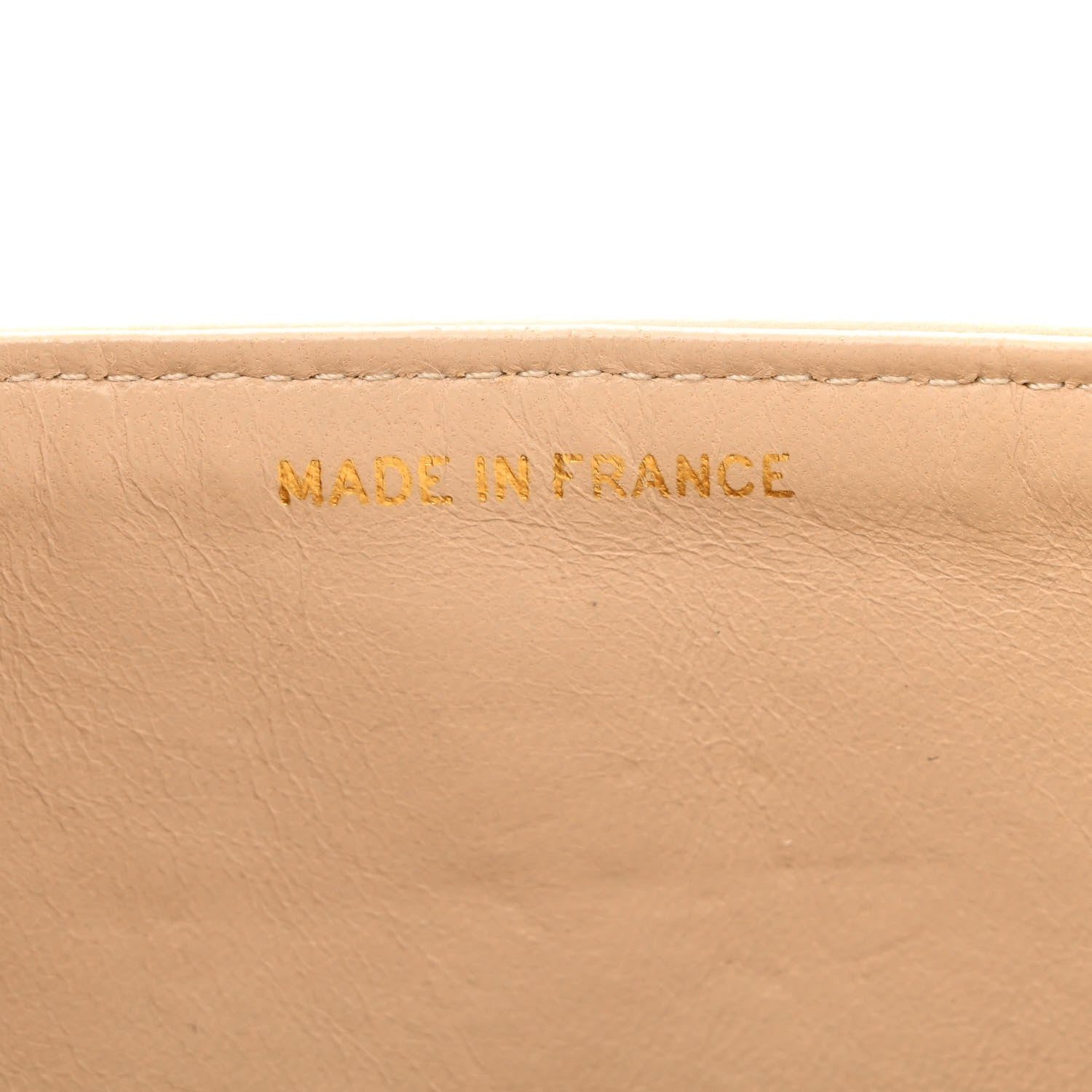 Chanel Lambskin Chevron Quilted Medium Double Flap Beige 7 of 14