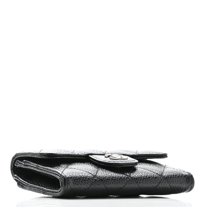 Chanel Caviar Quilted Flap Card Holder Wallet Black 4 of 7