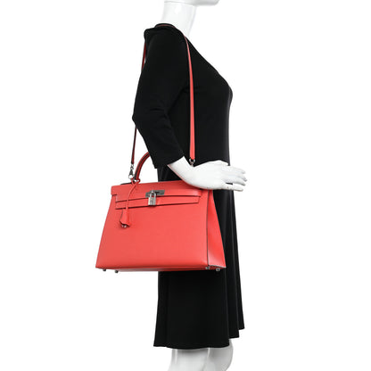 Hermes Epsom Kelly Sellier 32 Rose Jaipur 2 of 11