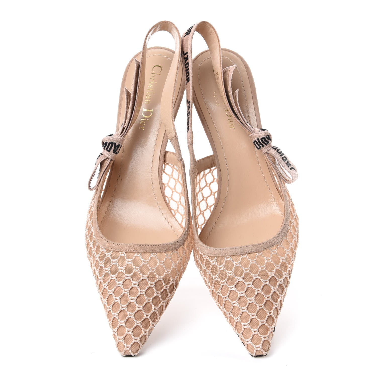 Christian Dior Resille Ribbon J'Adior Slingback 65mm Pumps 40 Nude 5 of 10