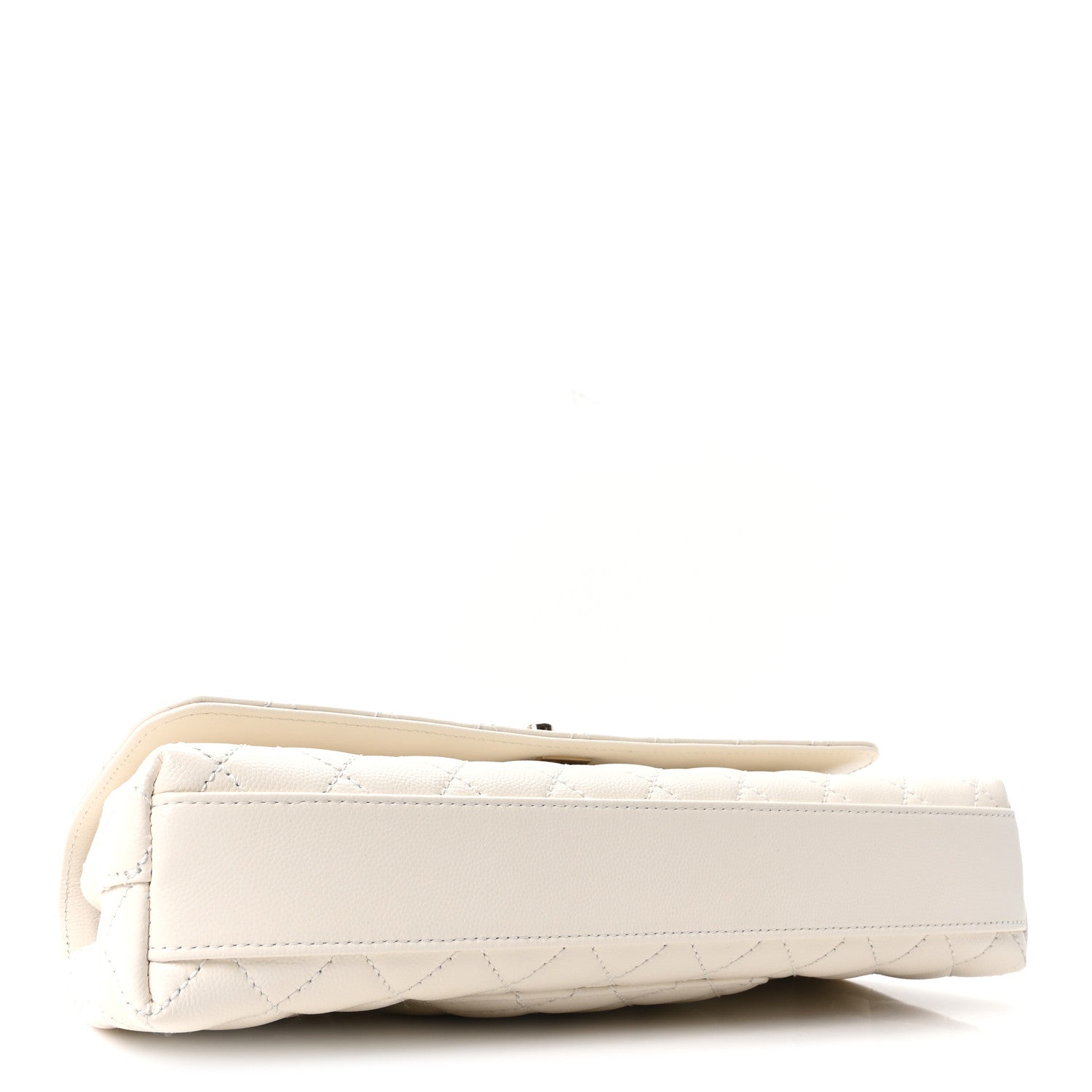 Chanel Caviar Quilted Maxi East West Coco Handle Flap White 3 of 10