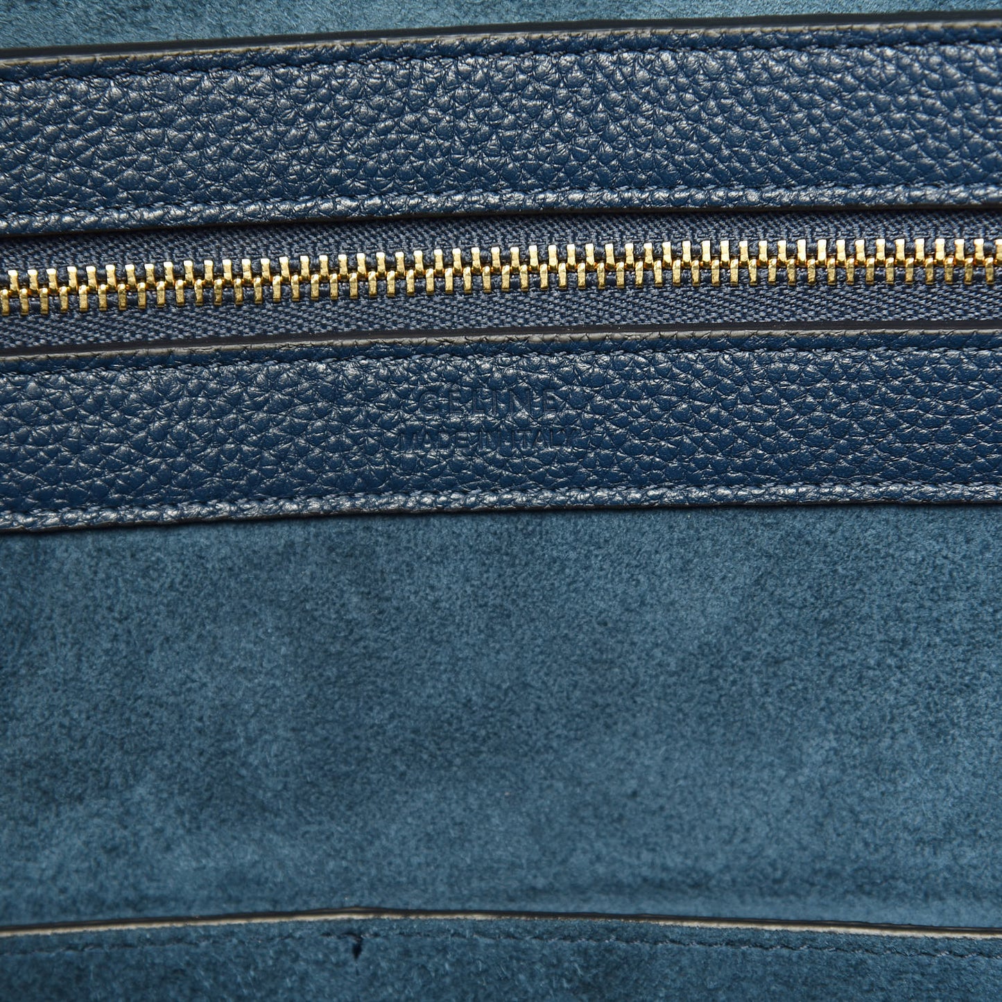 Soft Grained Calfskin Small Belt Cabas Abyss Blue