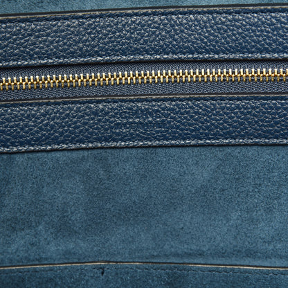 Celine Soft Grained Calfskin Small Belt Cabas Abyss Blue 7 of 10