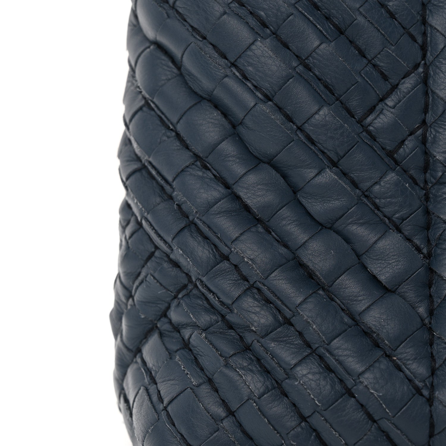 Bottega Veneta Lambskin Intrecciato Boutis Medium Tote Dark Denim 13 of 15