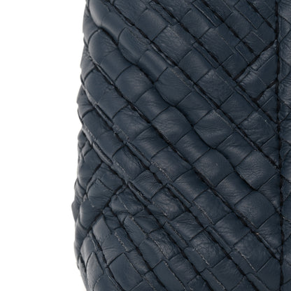 Bottega Veneta Lambskin Intrecciato Boutis Medium Tote Dark Denim 13 of 15