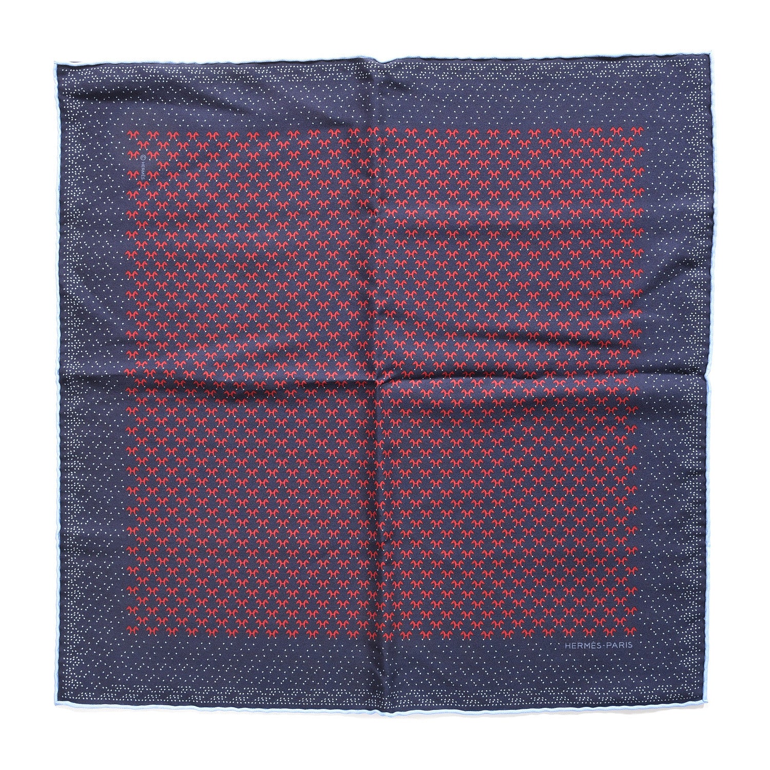 Hermes Silk Indian Horse Pocket Square 1 of 5