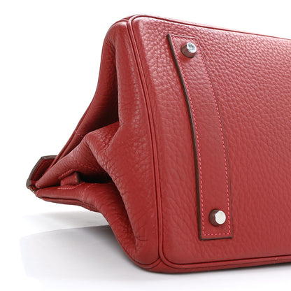 Hermes Taurillon Clemence JPG Shoulder Birkin 42 Rouge Casaque 9 of 10