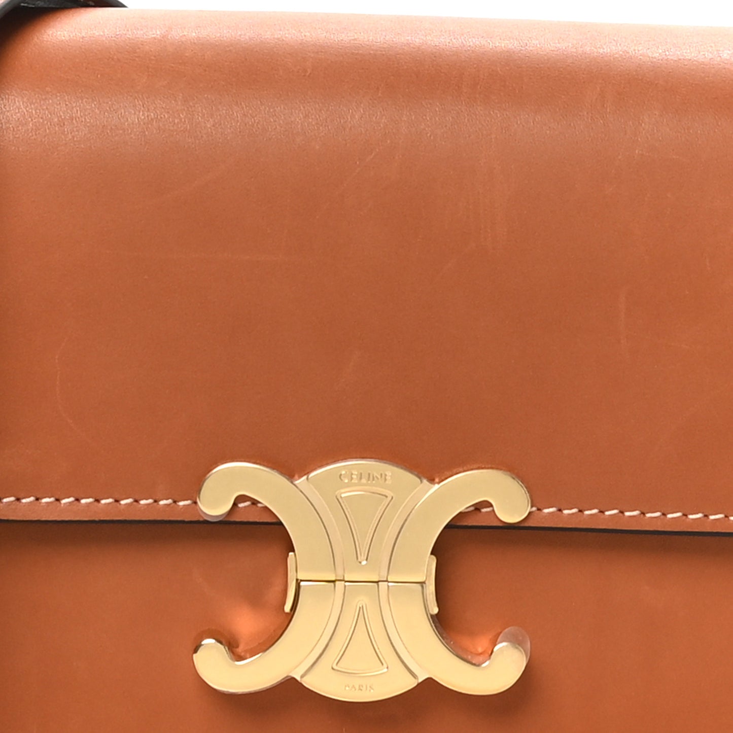 Shiny Calfskin Teen Triomphe Tan
