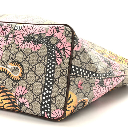 Gucci Soft GG Supreme Monogram Bengal Medium Crossbody Tote Beige Pink 11 of 13