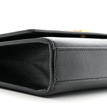 Saint Laurent Grain De Poudre Small Monogram Kate Satchel Black 9 of 13