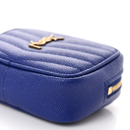 Saint Laurent Grain De Poudre Matelasse Monogram Baby Lou Camera Bag Sapphire Blue 9 of 9