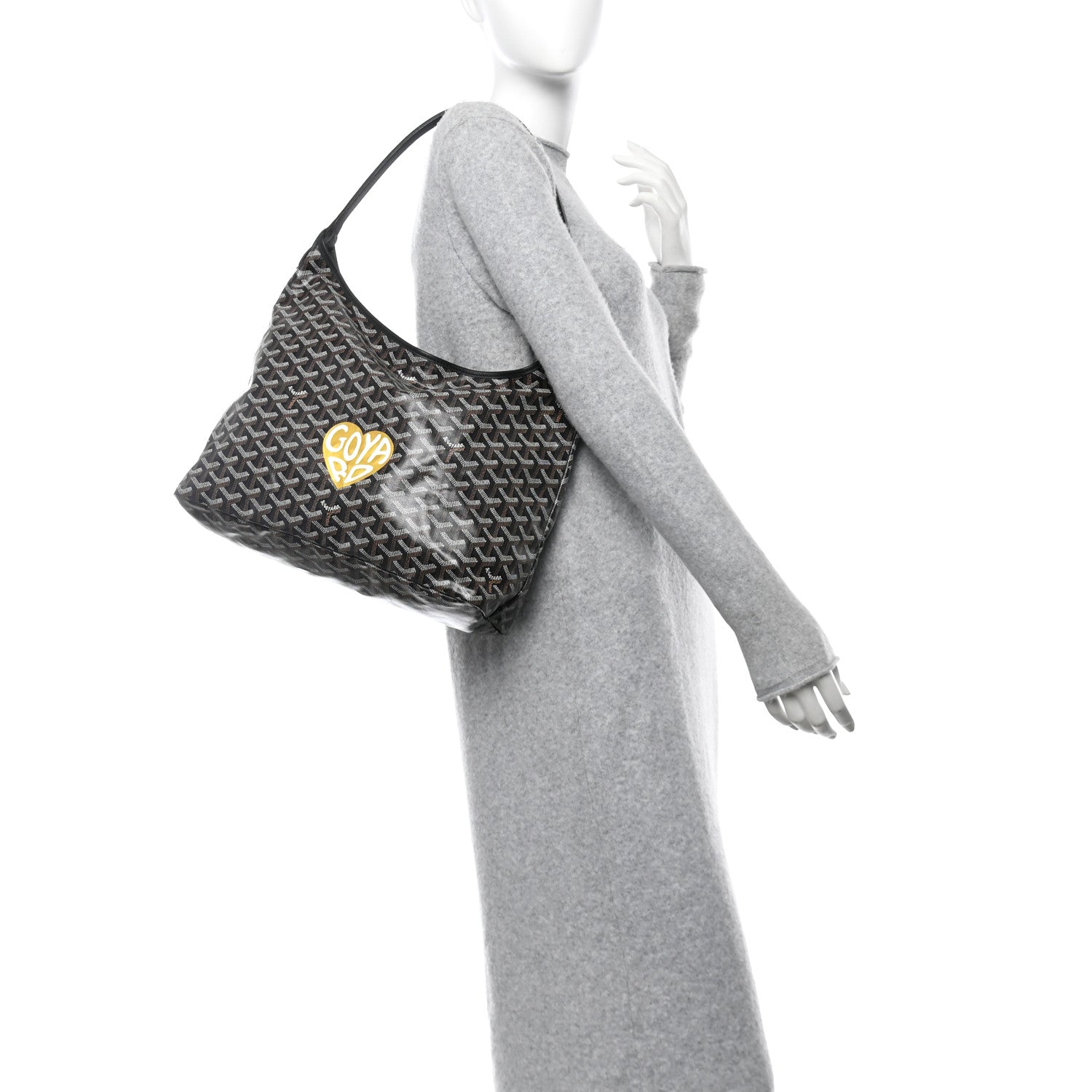 Goyard Goyardine Coeur Boheme Hobo Black 2 of 12