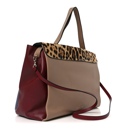 Valentino Garavani Calfskin Pony Hair Colorblock Mime Single Handle Bag Multicolor 3 of 9