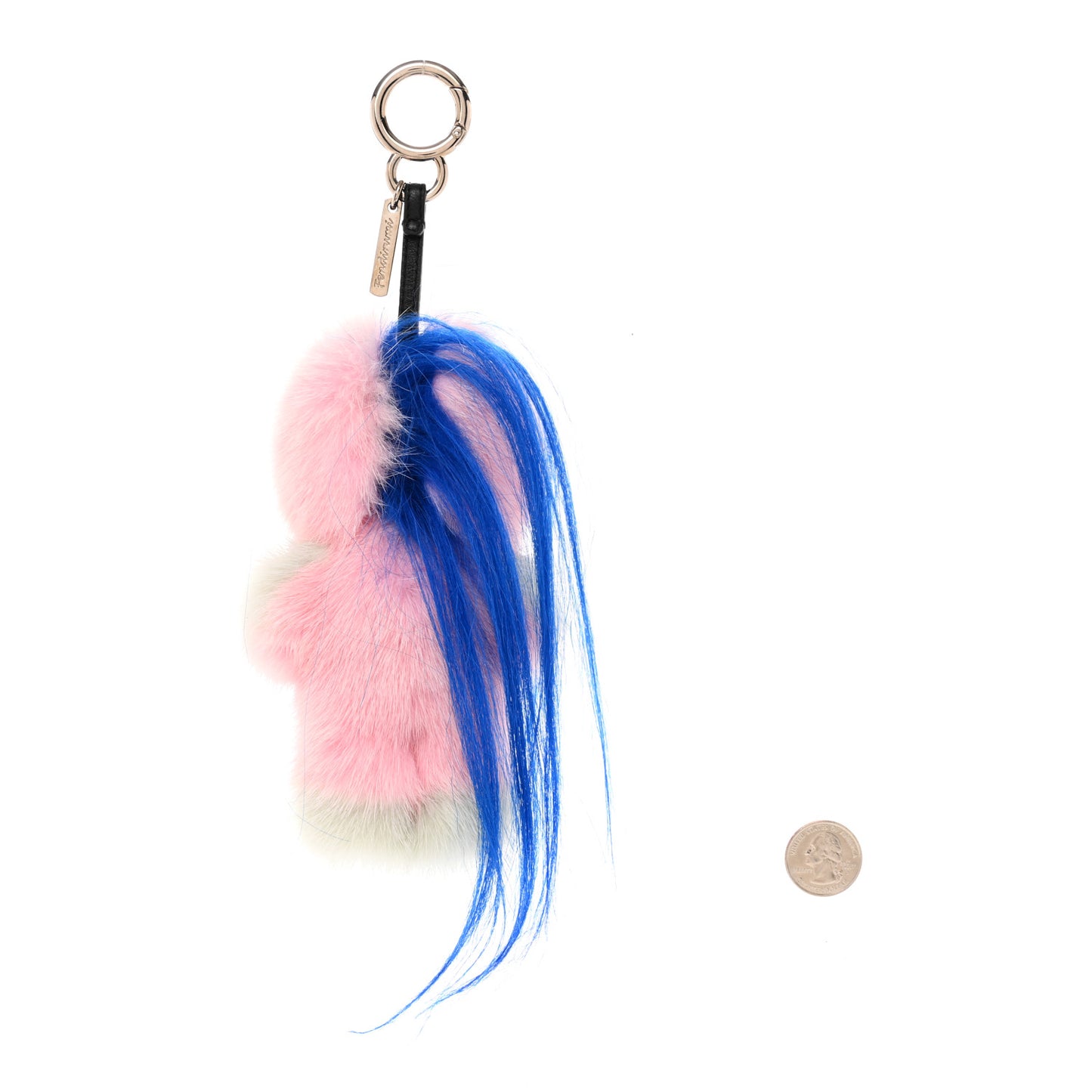 Mink Fur Crystal Fendirumi Piro-Chan Monster Bag Bug Charm Marshmallow