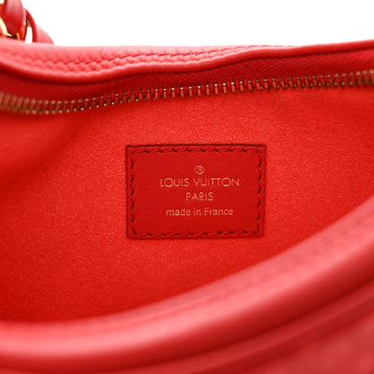Louis Vuitton Calfskin Nanogram Embossed Loop PM Rouge 6 of 9