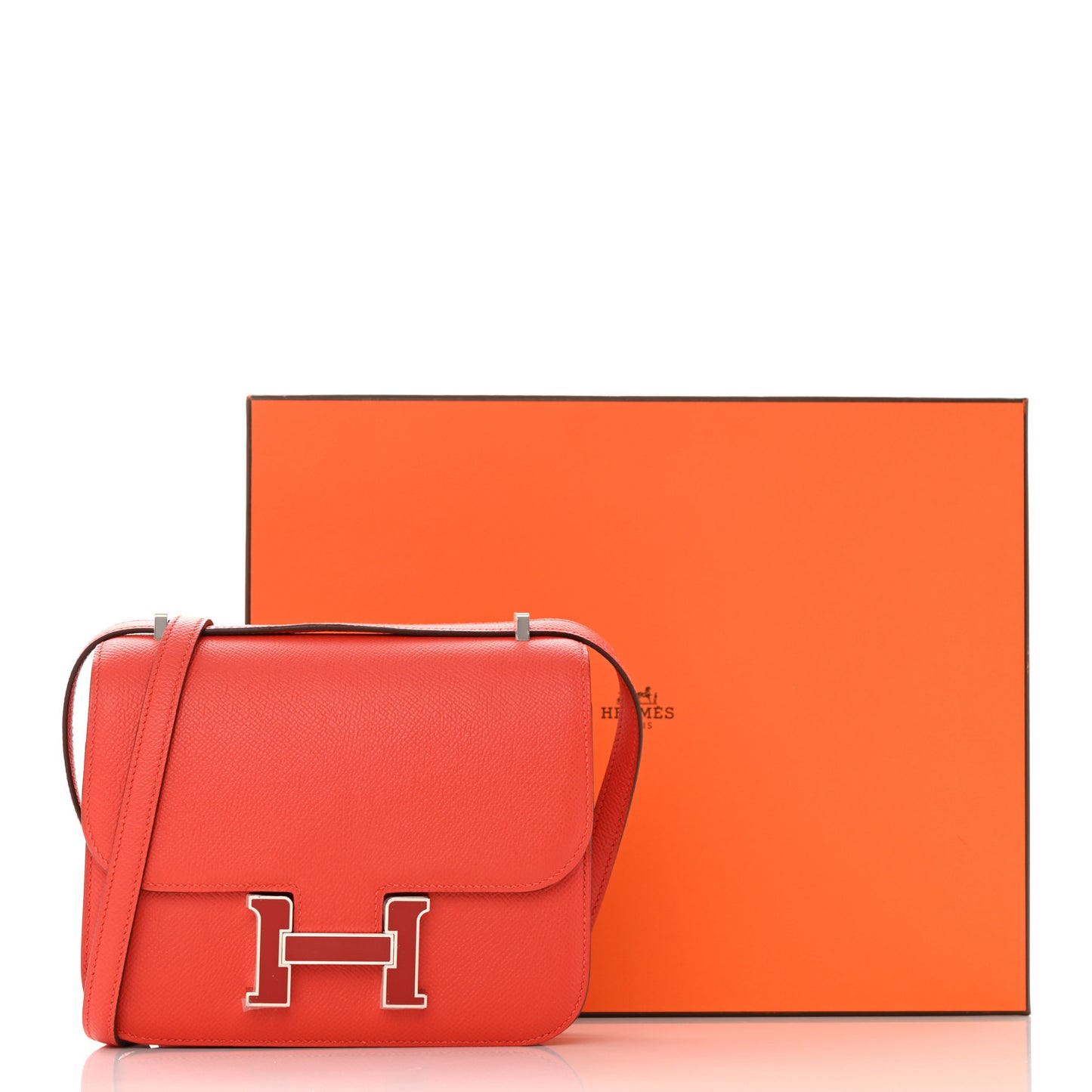 Epsom Enamel Constance 18 Capucine Sanguine