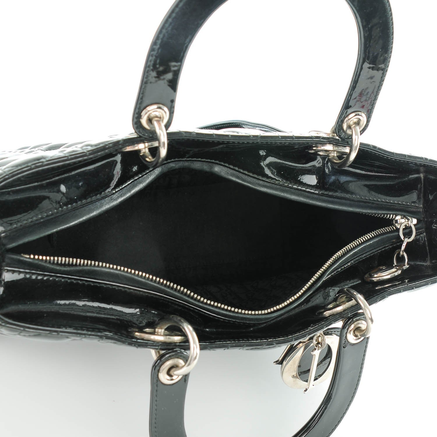 Christian Dior Patent Cannage Large Lady Dior Black 5 of 7