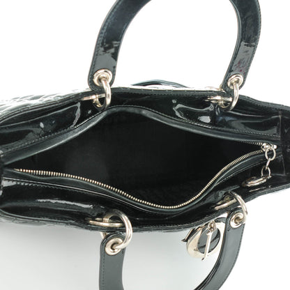 Christian Dior Patent Cannage Large Lady Dior Black 5 of 7