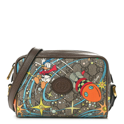 Gucci X DISNEY GG Supreme Monogram Donald Duck Interlocking G Shoulder Bag Beige Multicolor New Acero 1 of 10