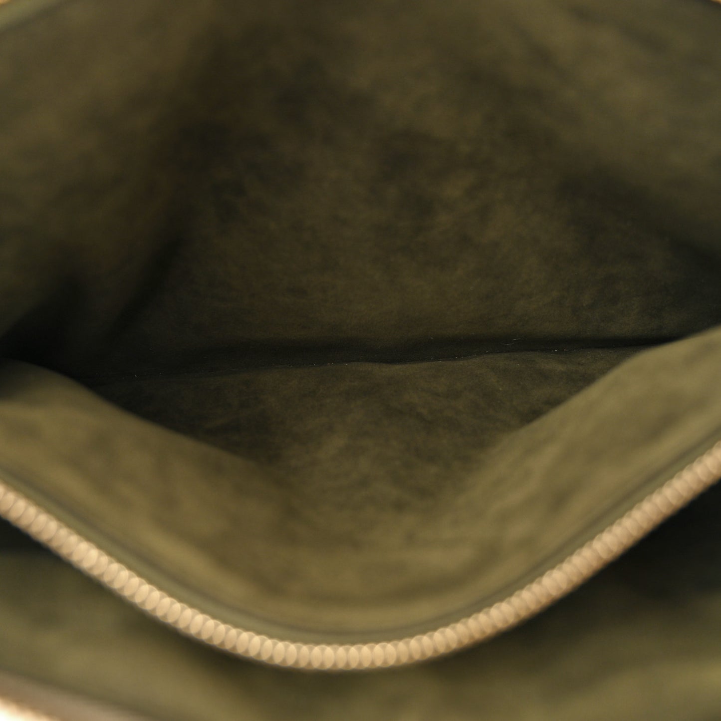 Lambskin Embossed Monogram Coussin MM Khaki